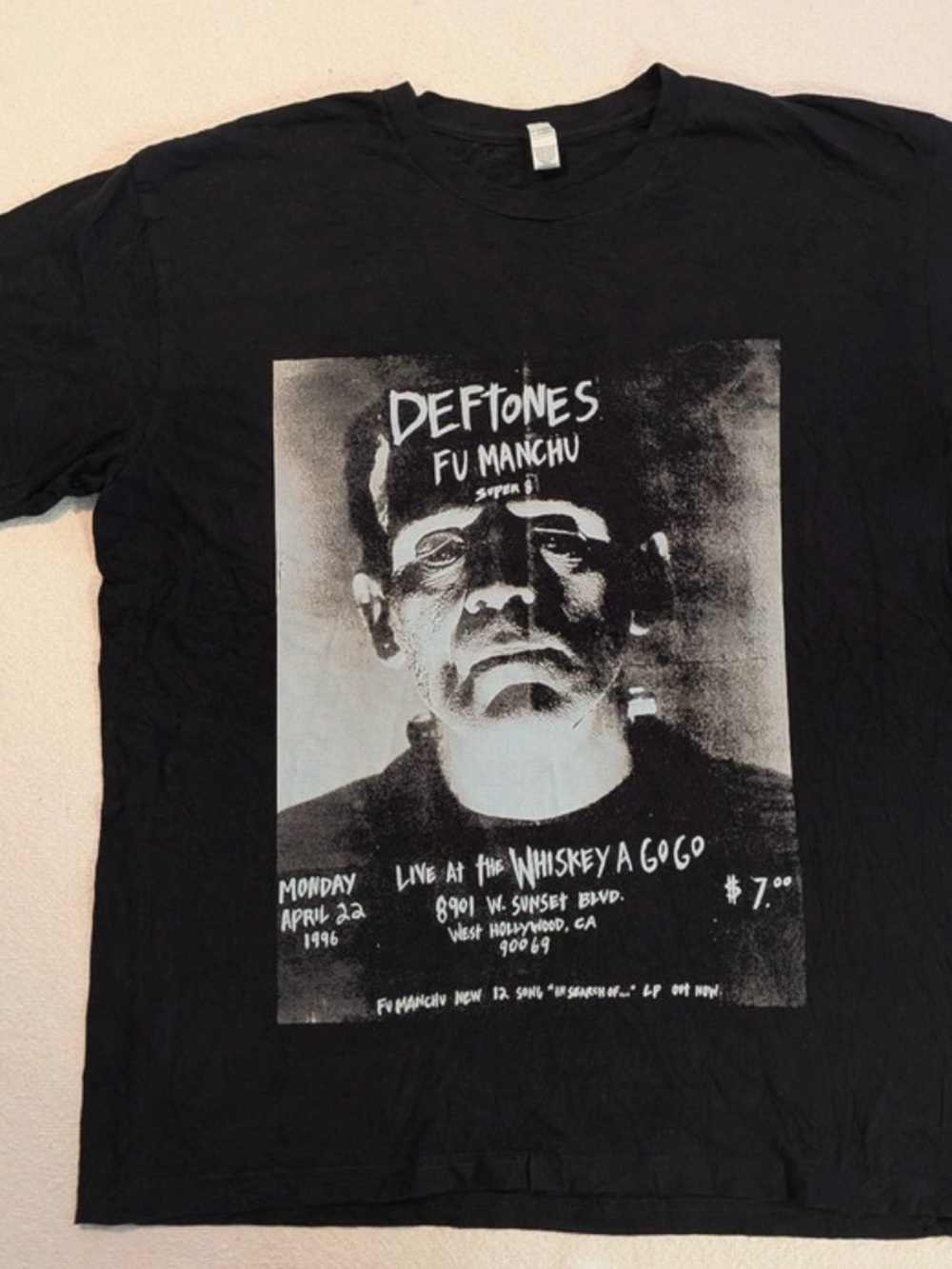 Deftones Fu Manchu Black Band Tee Size Large